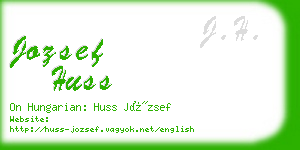 jozsef huss business card